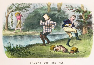 اشتعلت على ذبابة ، حانة. بقلم كورير وآيفز ، نيويورك ، 1879 بواسطة توماس وورث